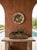 Vintage Hand-Painted Mediterranean Style Terracotta Ceramic Wall Hanging Plate - Bird & Tulip Motif For Sale - Image 9 of 12