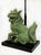 1940s Chinoiserie Celadon Porcelain Foo Dog Lamp, Custom Shade For Sale - Image 4 of 10