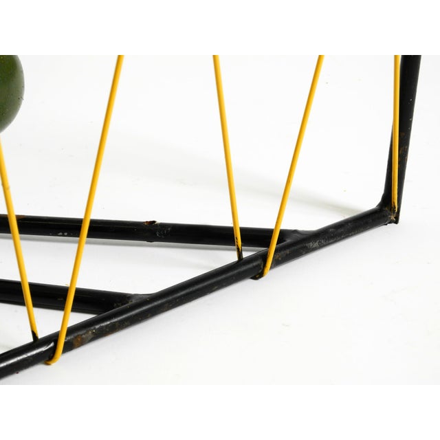 Mid-Century Modern French Metal Wall-Mounted Coat Rack with Shelf and Mirror, 1950s For Sale - Image 10 of 18