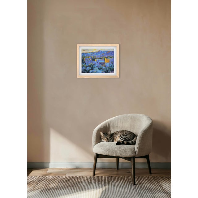 Quiet Places Collection — Evening in New Mexico (12″ H × 16″ W, Original Oil on Linen Panel) For Sale - Image 10 of 18