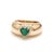 Natural 0.78 cts Zambian emerald & 0.09 cts diamond heart ring in 18k gold For Sale - Image 4 of 18