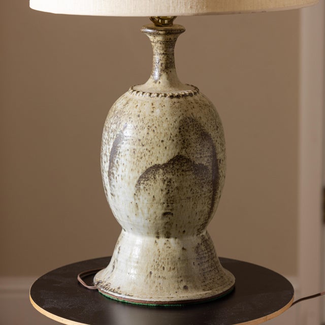 Metal Vintage Petzold '73 Studio Pottery Table Lamp For Sale - Image 7 of 12