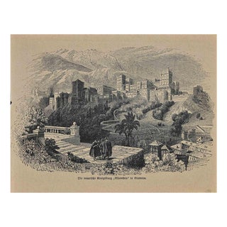 Ancient View of Granada, 19th-Century, Lithograph For Sale