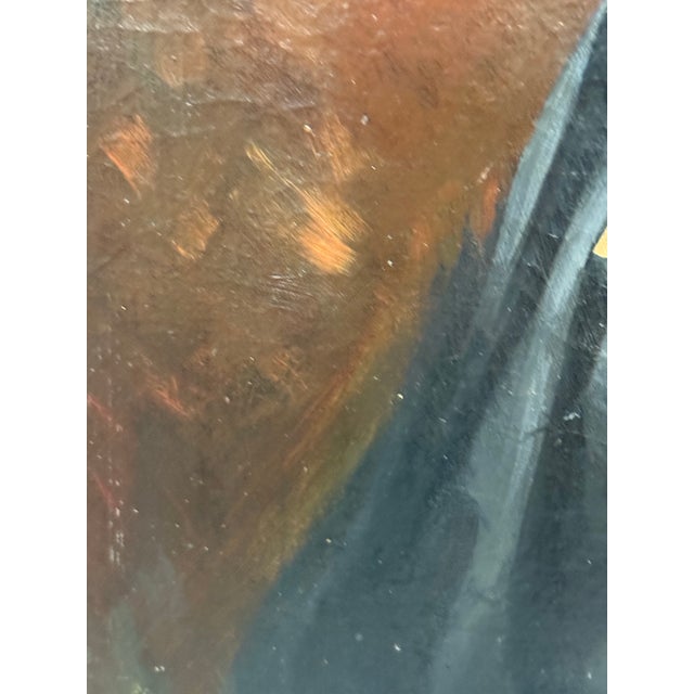 Black Vintage Early 20Th Century Portrait of a Lady For Sale - Image 8 of 9