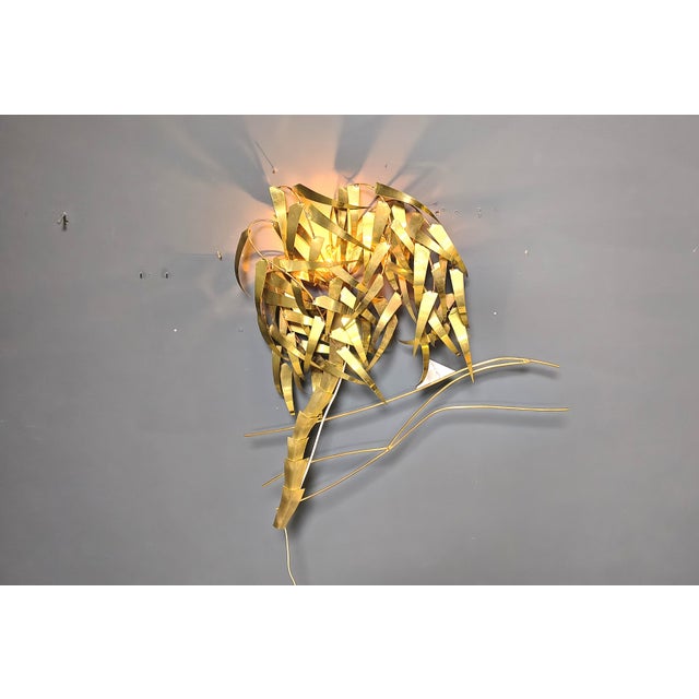 Palm Tree Wall Light from Daniel Dhaeseleer, 1970s For Sale - Image 4 of 10