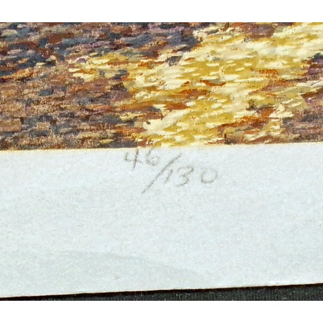 Paper Gordon Mortensen "Rocks at Spanish Bay" Hand Signed LTD Ed Woodcut Artwork, For Sale - Image 7 of 7