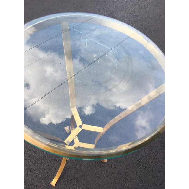 Vintage Regency Style Gilded Wrought Iron Pedestal Stand. For Sale In Philadelphia - Image 6 of 11