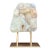 Natural Quartz Crystal Sculpture on Golden Metal Stand For Sale