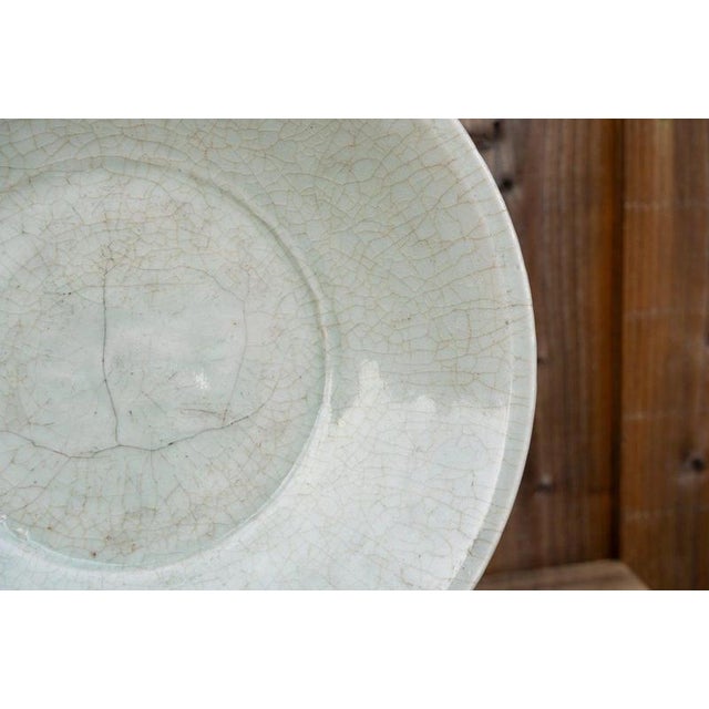 Antique Chinese Ming Dynasty Longquan Celadon Charger, 1644 For Sale - Image 6 of 18
