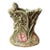 1960s Hand Sculpted Phoenix & Floral Ceramic Brush Pot For Sale