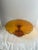 1960s Mid-Century Amber Glass Tazza Cake Stand With Scalloped Thumbprint Edge For Sale - Image 5 of 10