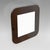 Postmodern Italian Square Mirror with Dark Brown Lacquered Frame, 1980s For Sale - Image 9 of 9