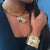Miriam Salat Gold and Filagree Clear Bracelet Set In Sterling Silver & Topaz For Sale - Image 12 of 18