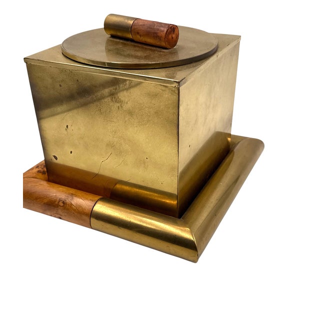 1970s Mid-Century ModernTommaso Barbi, Brass Luxury Ice Bucket For Sale - Image 6 of 9