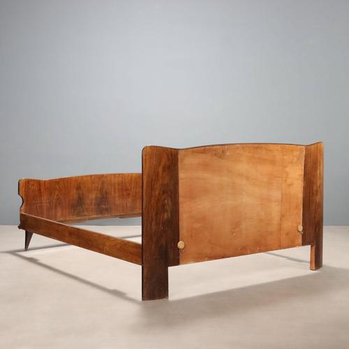 Vintage Double Bed in Exotic Wood Veneer, 1950s For Sale - Image 9 of 10