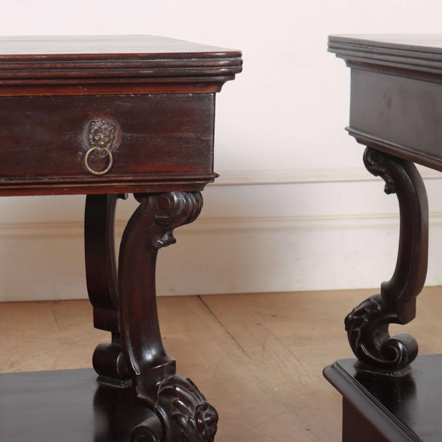 Irish Bedside Tables, Set of 2 For Sale - Image 5 of 12