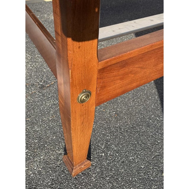 Brown Vintage Solid Cherry Queen Size Poster Bed For Sale - Image 8 of 10