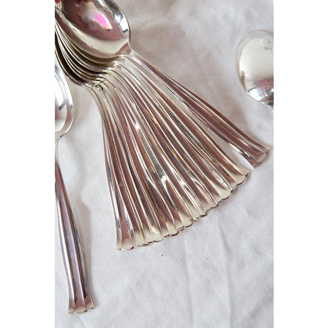 Swedish Alpaca Silver Plated Birgitta Cutlery from 12 Markström Starters, 1960s, Set of 41 For Sale - Image 7 of 8