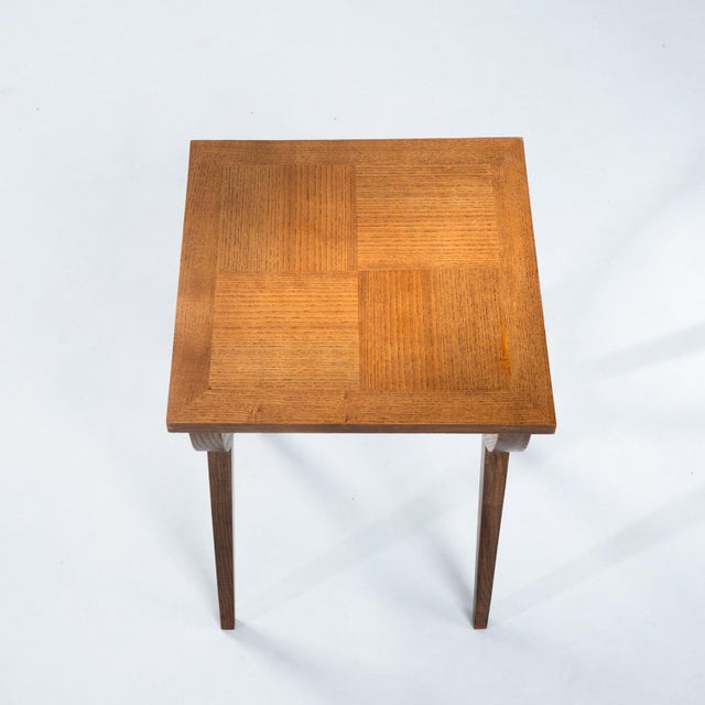 Mid-Century French Oak Parquetry Nesting Tables, 1950s, Set of 3 For Sale - Image 14 of 14