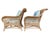Late 20th Century Vintage Henry Link for Lexington Woven Rattan and Wicker Lounge Armchairs With Floral Upholstery | Pair For Sale - Image 5 of 14