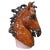 Brown Italian Life Size Handmade Ceramic Horse Head, 1940s For Sale - Image 8 of 8