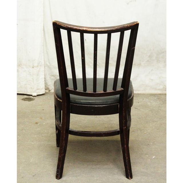 Thonet Black Vinyl Seat Chair by Thonet For Sale - Image 4 of 5