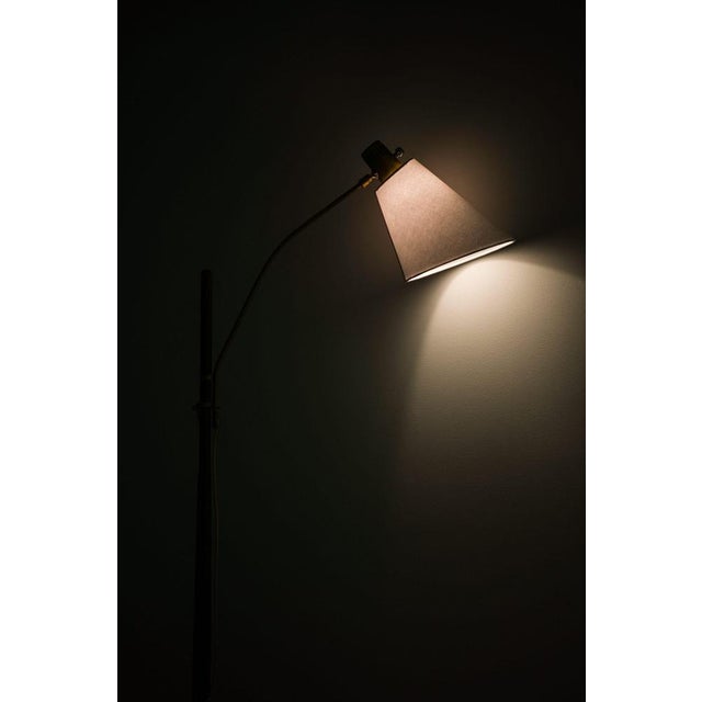 1950s Floor Lamp in Brass and Teak attributed to Hans Bergström, 1950s For Sale - Image 5 of 10