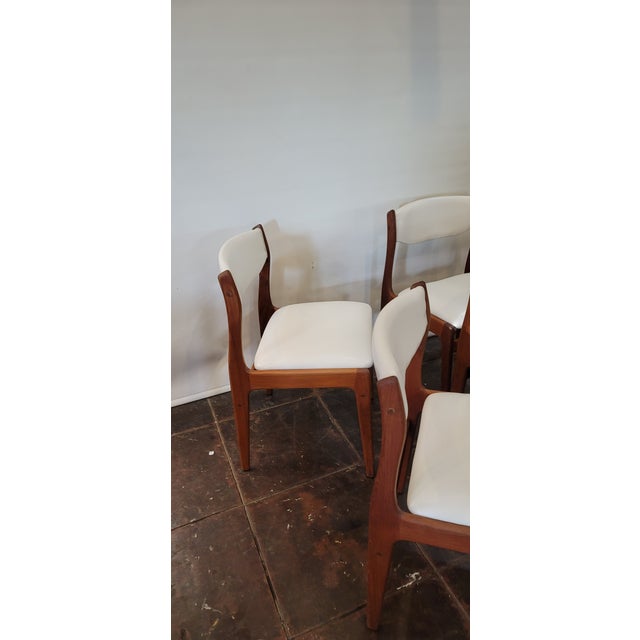 Mid-Century Modern Danish Modern Mid Century Set 4 Dining Chairs Teak Ac Mobler Denmark For Sale - Image 3 of 7