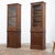 A beautiful pair of oak pharmacy display cabinets dating from the late 19th century, with slender and elegant proportions....