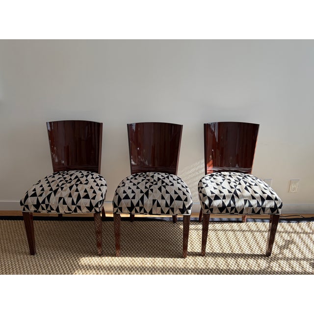 Set of Six Ralph Lauren “Modern Hollywood” Mahogany Dining Chairs For Sale In New York - Image 6 of 16