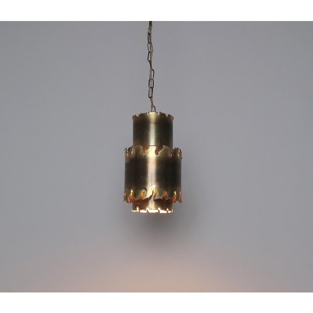 Vintage 6400 Brass Pendant Lamps by Svend Aage Holm Sørensen for Holm Sørensen & Co, 1960s, Set of 2 For Sale - Image 4 of 13