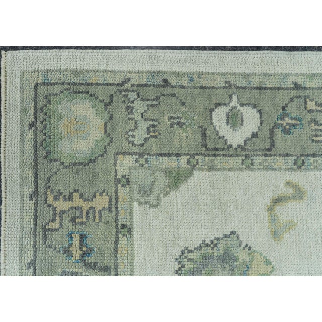 Turkish Oushak Rug 3' x 6'9" #19155 For Sale - Image 4 of 8