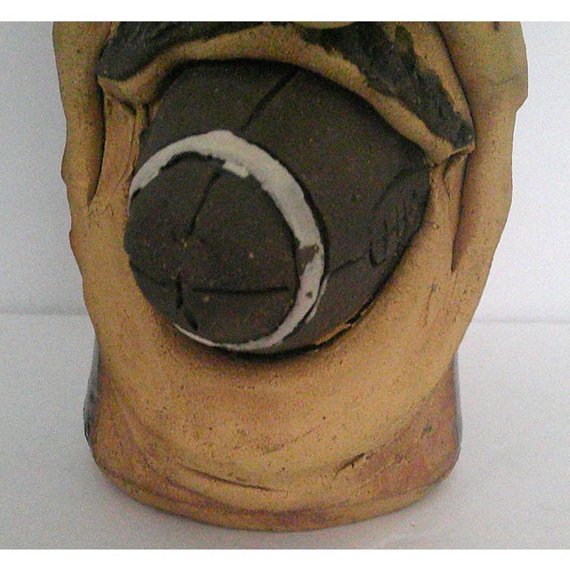Ceramic Vintage 1997 Elizabeth Signed Ugly Mug/Face Pottery Mug Football Player Pristine For Sale - Image 7 of 9