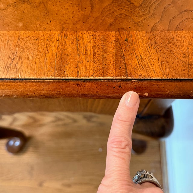 Brass Hekman Queen Anne Lowboy For Sale - Image 8 of 10