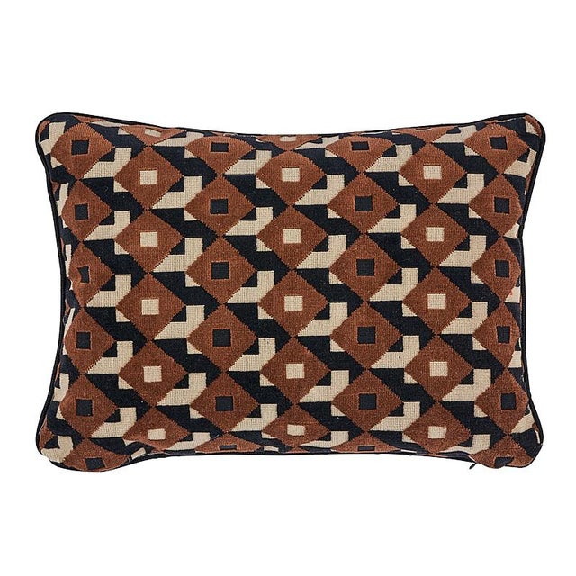 This pillow features Jokhang Tiger Velvet by Johnson Hartig/Libertine for Schumacher. Hartig takes the Tibetan tiger motif...