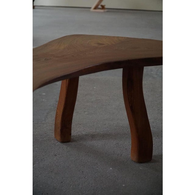 Modern Swedish Organic Shaped Sofa Table in Elm, 1968 For Sale - Image 13 of 18
