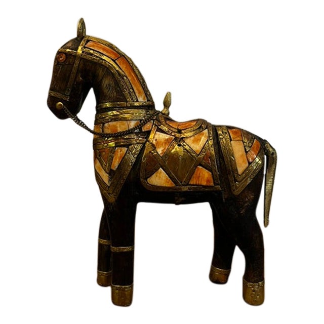 Vintage Handcarved Marwari Horse For Sale