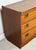 So-called marine chest of drawers in teak and teak veneer by GAUTIER 1960. (French manufacture) Brass angles and handles....