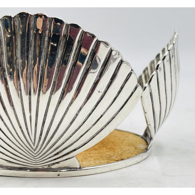 Vintage Shell Shaped Wine Bottle Coaster by Emilia Castillo, Mexico 1980's For Sale - Image 11 of 13