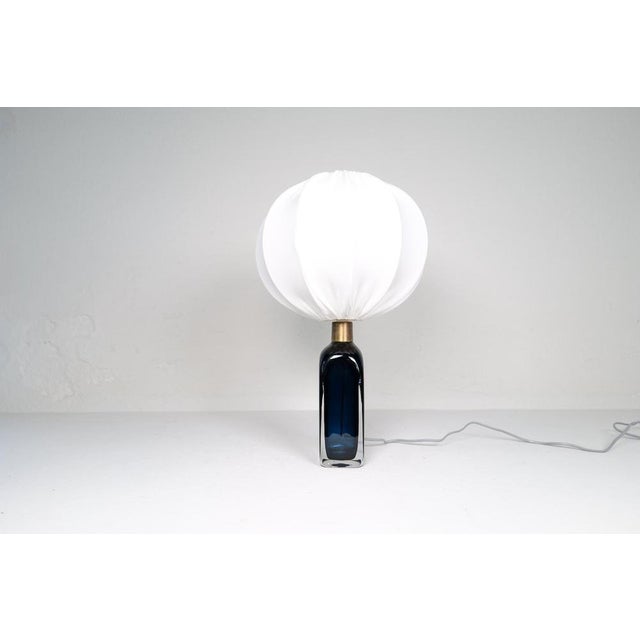 Mid-Century Modern Table Lamp attributed to Carl Fagerlund for Orrefors, Sweden Rd 1406, 1960s For Sale - Image 6 of 14