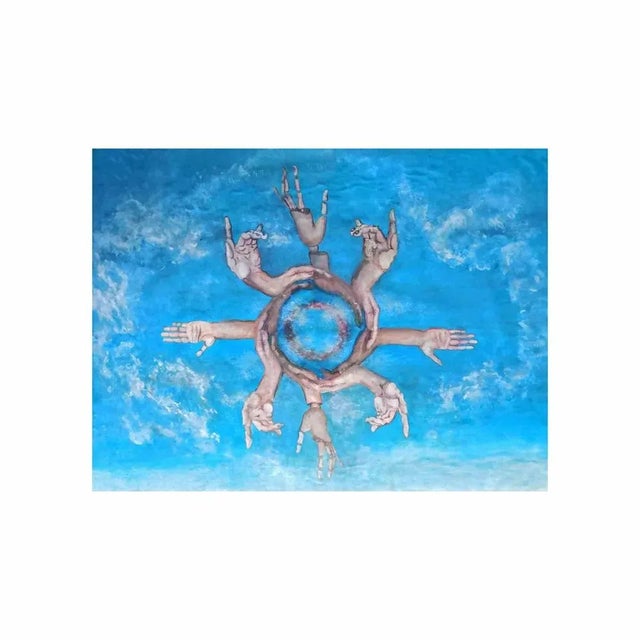 Acrylic painting. Excellent condition. with this work the artist invites us to reflect, as often in his works, on the...