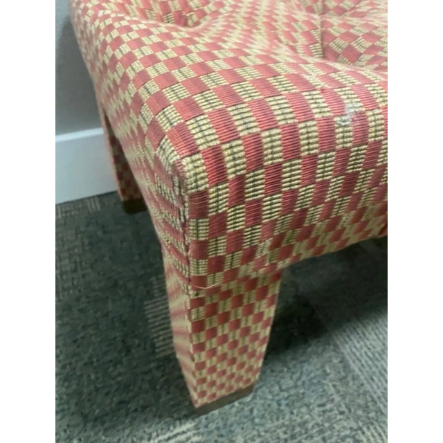 1970s 1970s Milo Baughman Modern Upholstered Bench With Brass Caps For Sale - Image 5 of 7