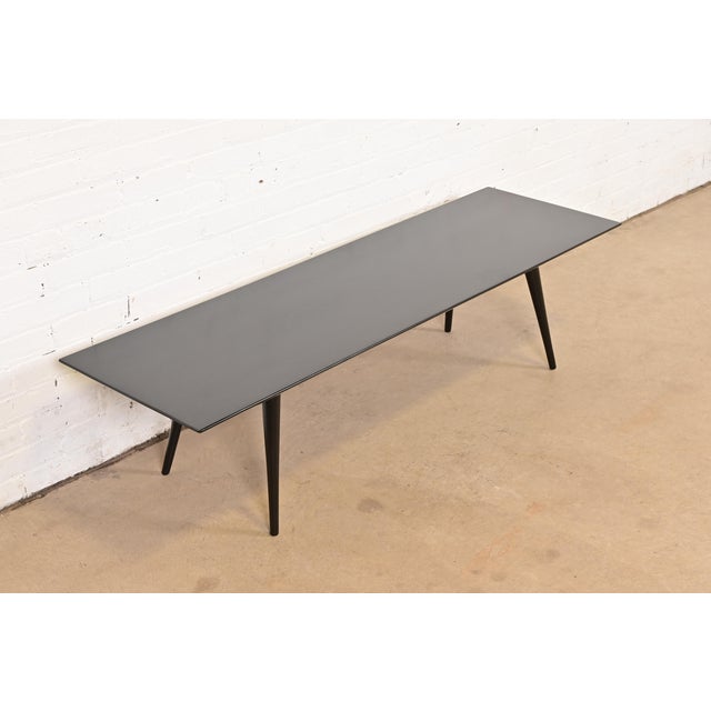 Mid-Century Modern Paul McCobb Planner Group Black Lacquered Coffee Table or Bench, Newly Refinished For Sale - Image 3 of 6