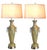 Large Lamps Sage Green & Bronze Painted Plaster New Nickel Silver Hardware - Pair For Sale - Image 14 of 14