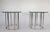 Contemporary Vintage Hollywood Regency Style Brass and Chrome End Tables - A Pair For Sale - Image 3 of 13