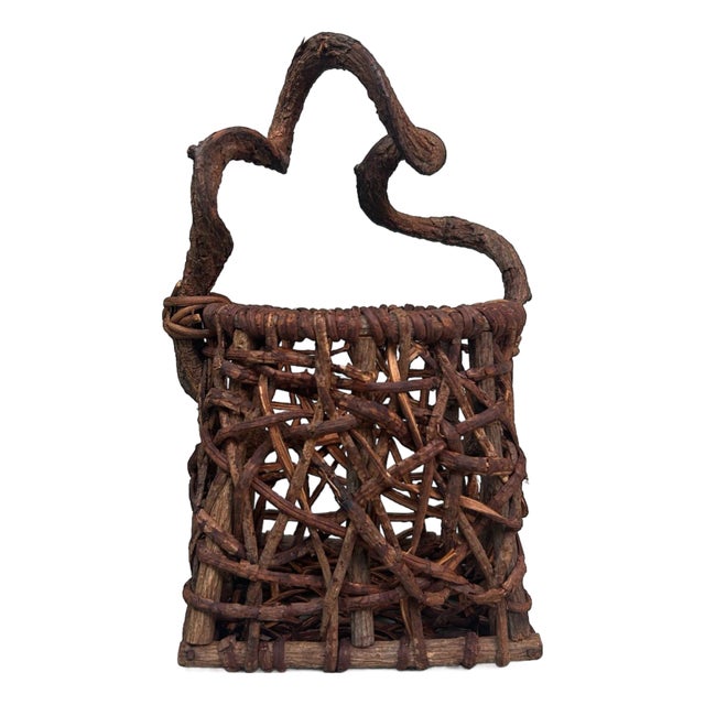 Japanese Organic Hanakago Ikebana Basket, 1960s For Sale