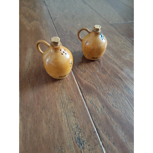 Vintage Moonshine Jug Salt and Pepper Shakers- 3 Pieces For Sale - Image 4 of 6