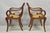Vintage English Regency Style Cane Seat Mahogany Saber Leg Arm Chairs - A Pair For Sale - Image 4 of 18