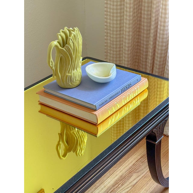 Early 1900s Citron Gold Mirror Top and Ebony Walnut Empire Coffee Table For Sale - Image 11 of 17