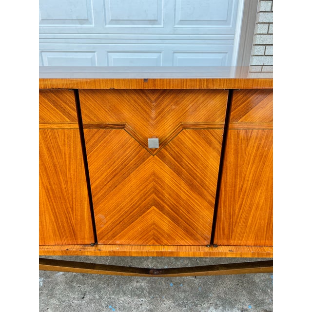 French Mid-Century Modern 1955's Mahogany 5 Door Sideboard For Sale - Image 11 of 12
